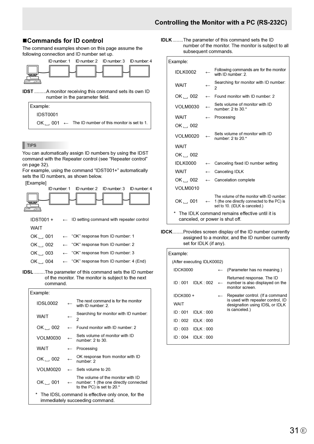 Sharp PNE802, PN-E802 operation manual 31 E, Wait ← 