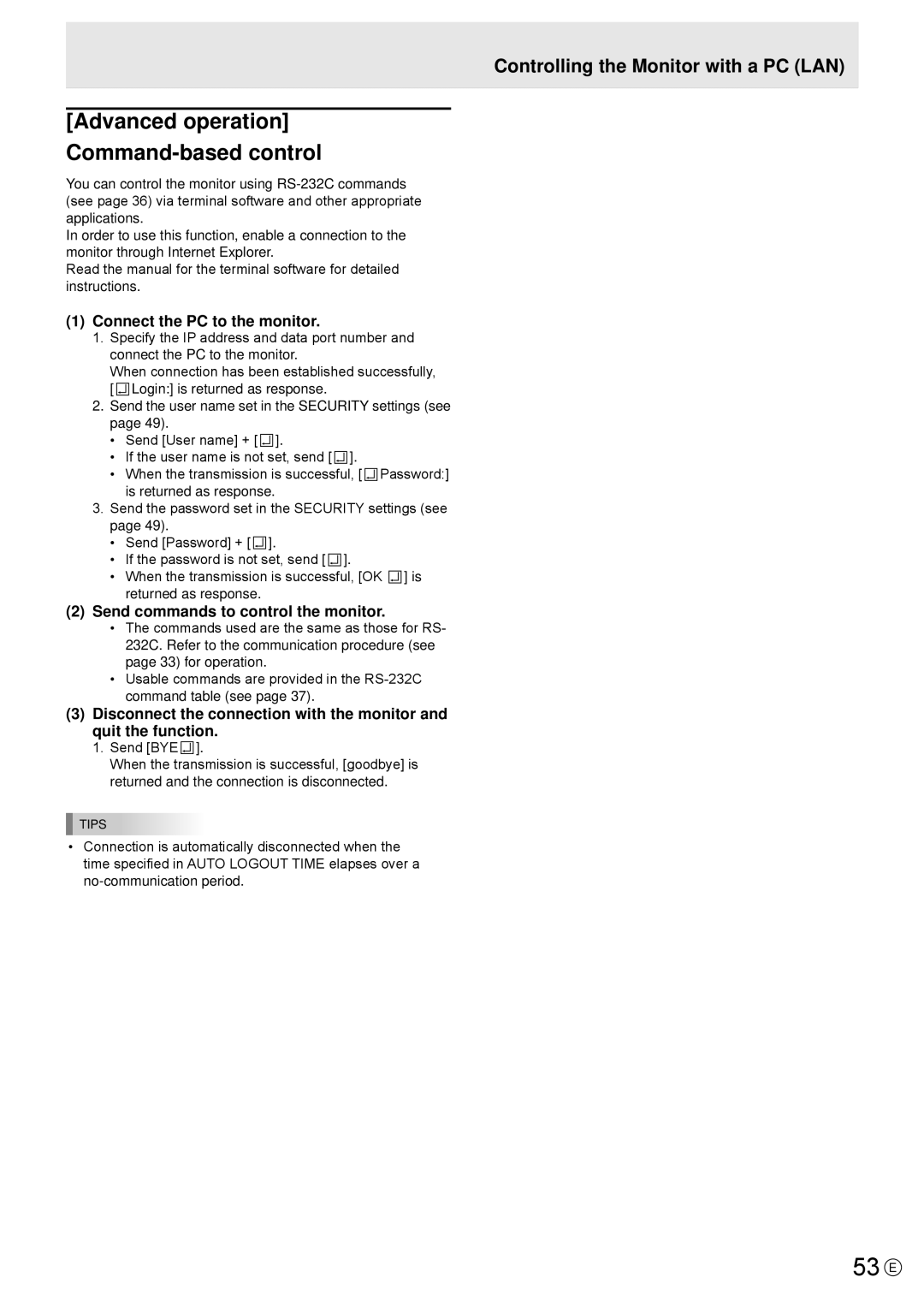 Sharp PN-R703, PN-R603 operation manual 53 E 