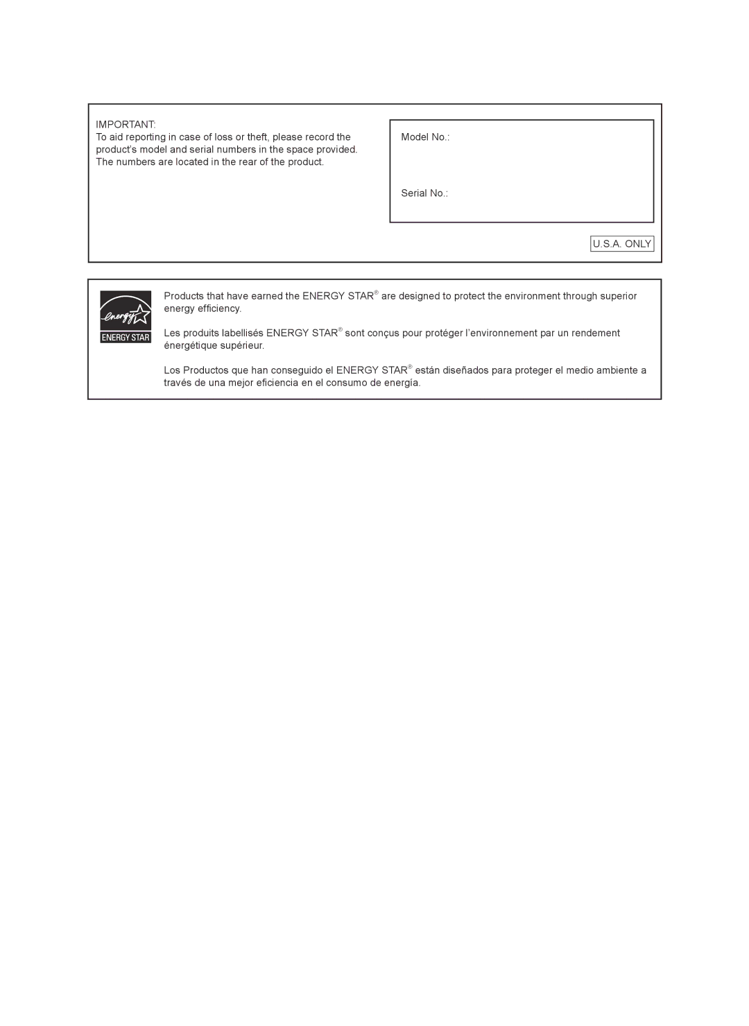 Sharp PN-R603 installation manual A. only 