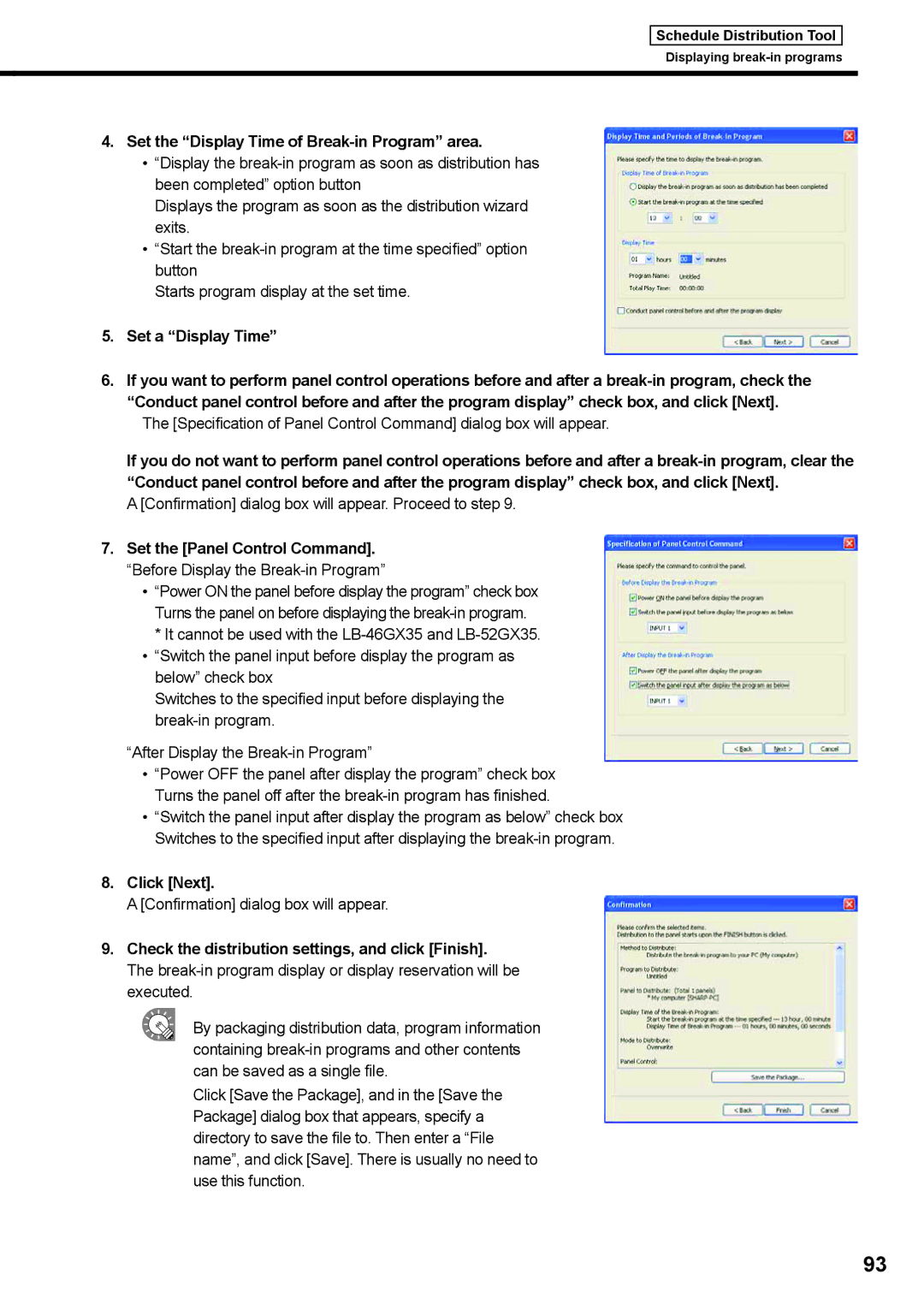 Sharp PNSV01 operation manual Set a Display Time 