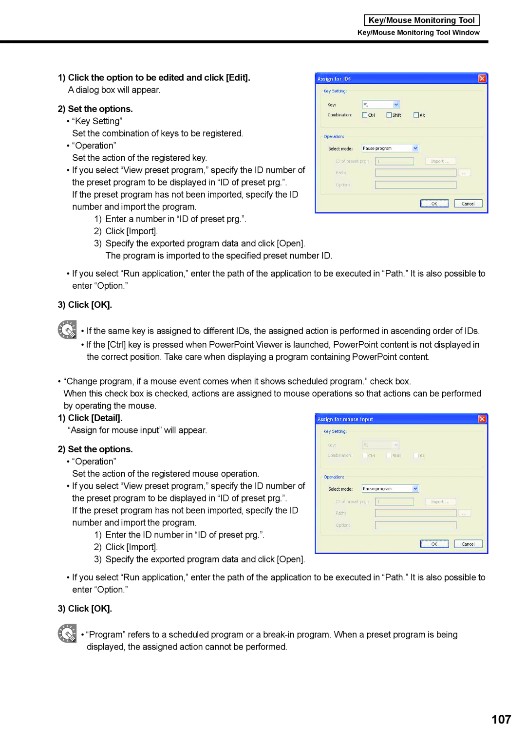Sharp PNSV01 operation manual Set the options, Click OK, Click Detail 