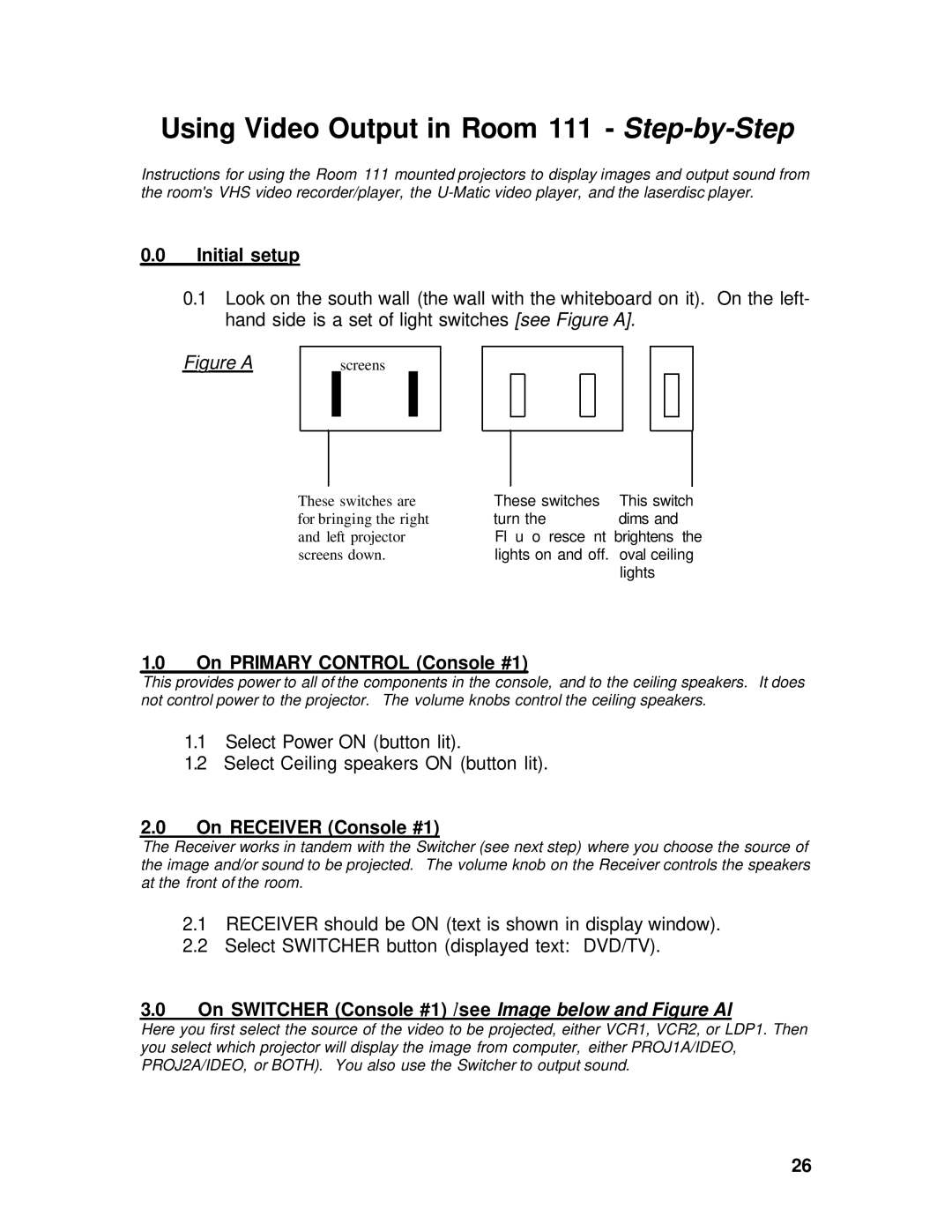 Sharp Projector Remote Control setup guide Using Video Output in Room 111 Step-by-Step 