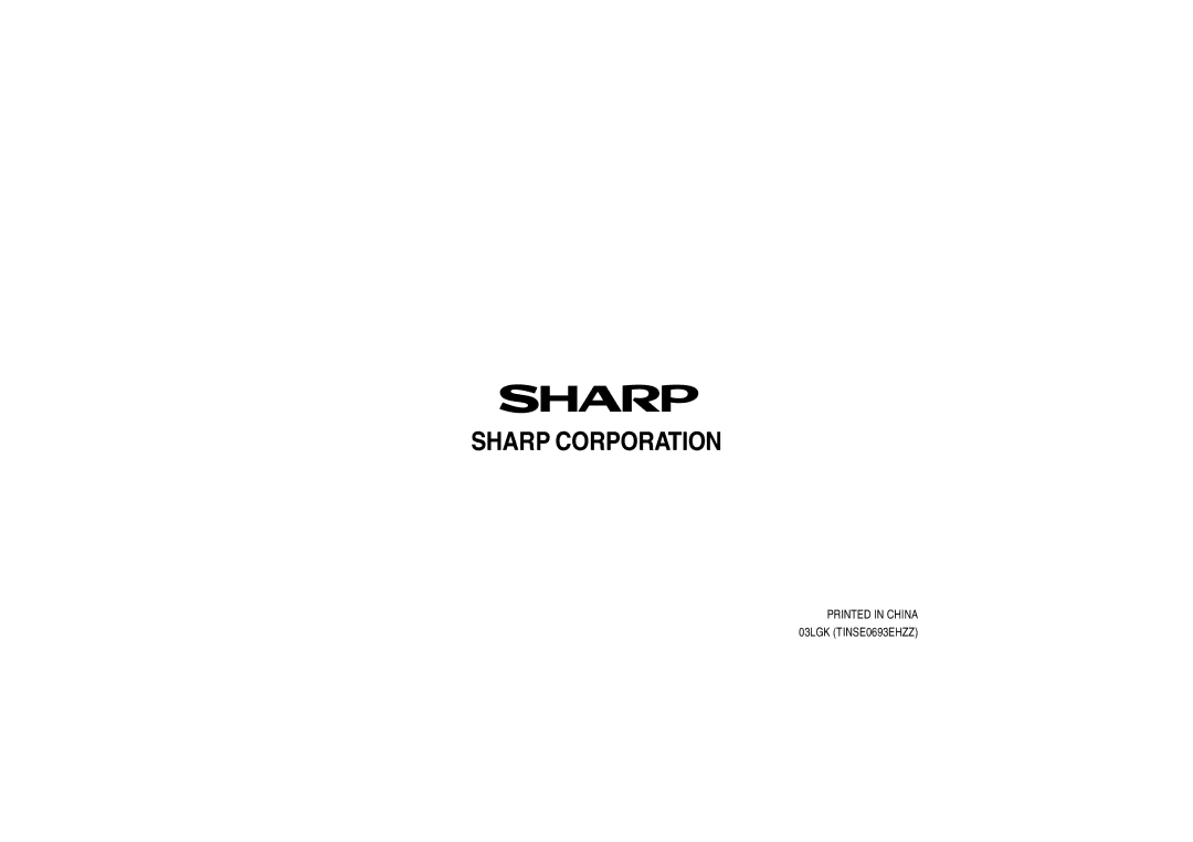 Sharp PW-E500 operation manual Sharp Corporation 