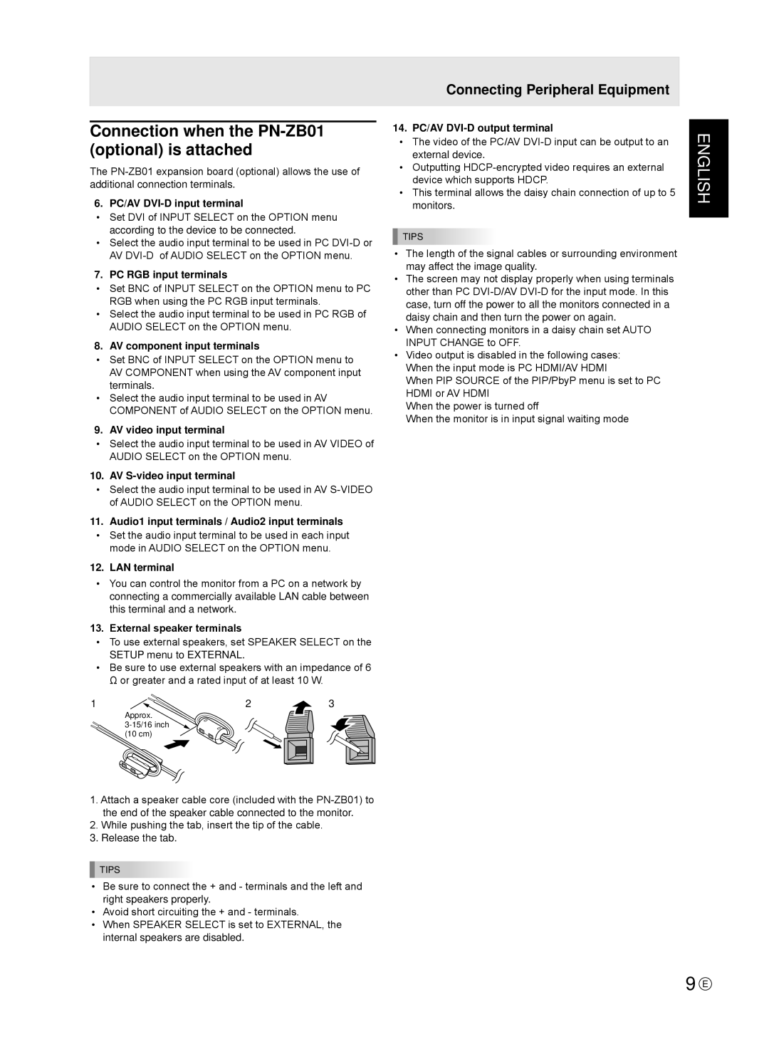 Sharp 0NY42M184304B(1), Q41G42M18434B operation manual Connecting Peripheral Equipment 