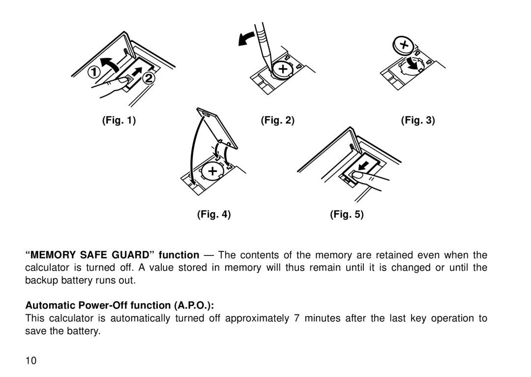 Sharp QS-2130 operation manual Automatic Power-Off function A.P.O 