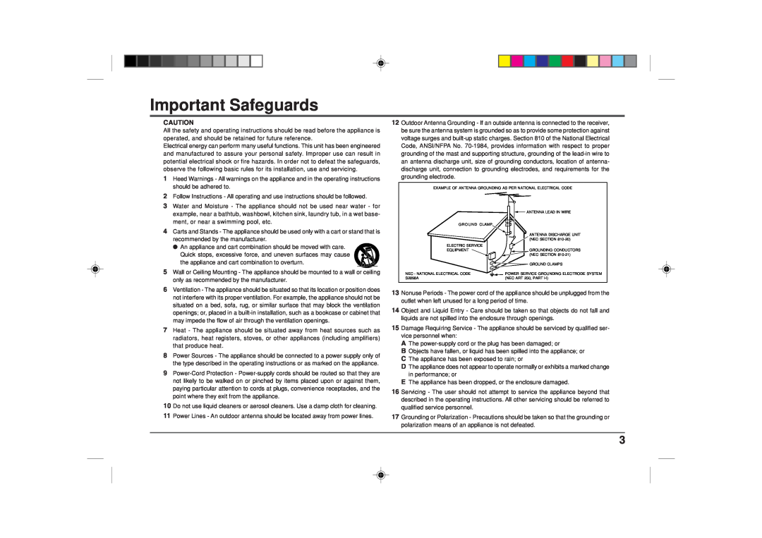 Sharp QT-CD180 operation manual Important Safeguards, should be adhered to 