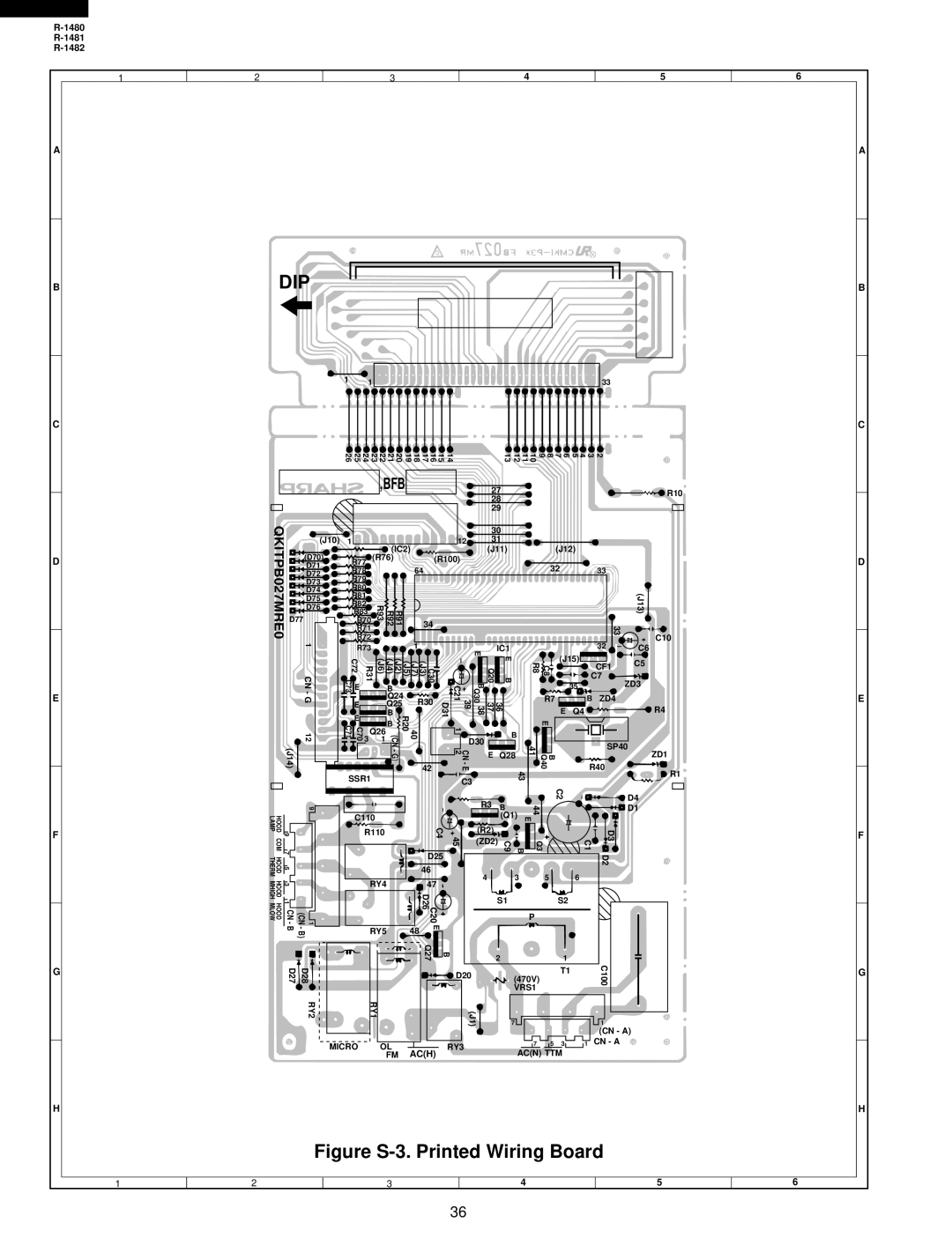 Sharp R-1481, R-1480, R-1482 service manual Dip, Bfb 