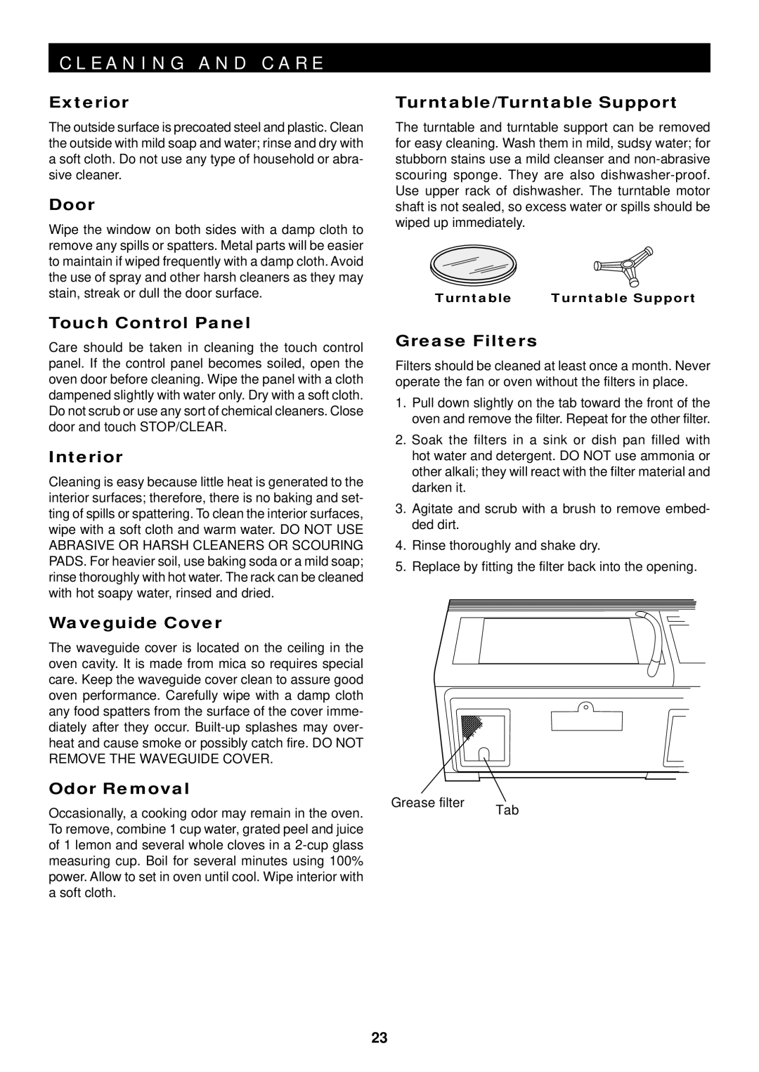 Sharp R-1602, R-1601, R-1600 operation manual E a N I N G a N D C a R E, Exterior 