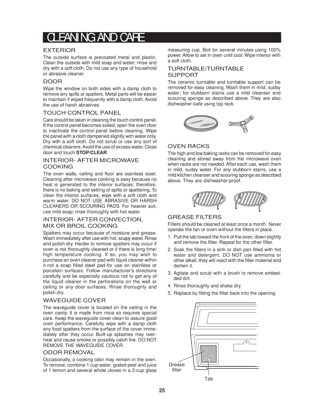 Sharp R-1872, R-1870, R-1871, R1870BK operation manual E a N I N G a N D C a R E 