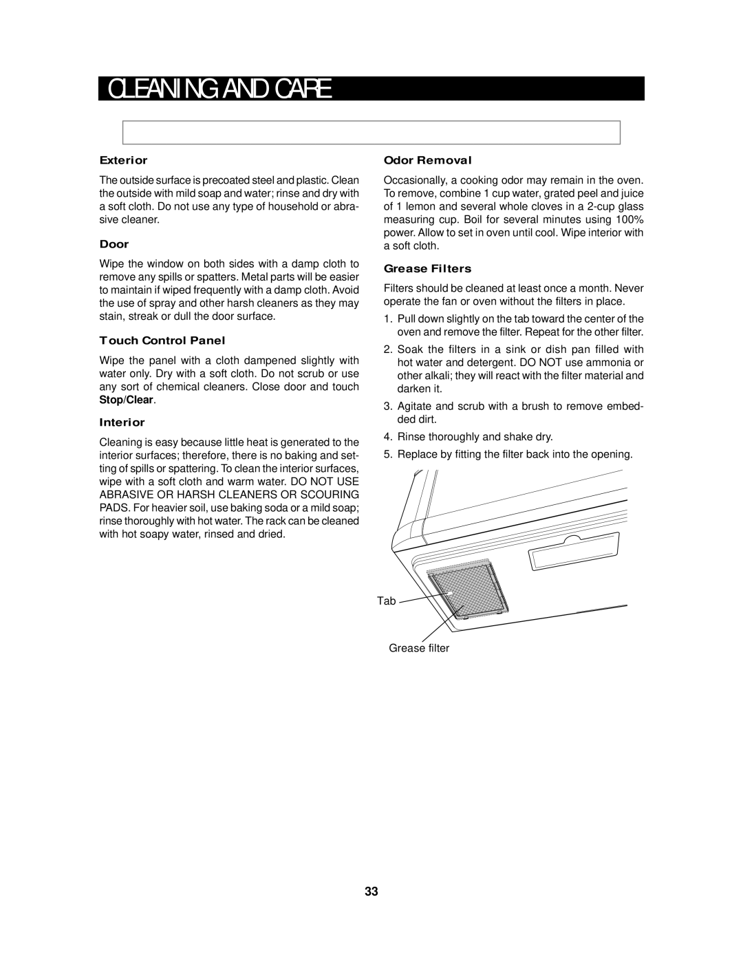 Sharp R-2130J, R-2120J manual E a N I N G a N D C a R E, Exterior 