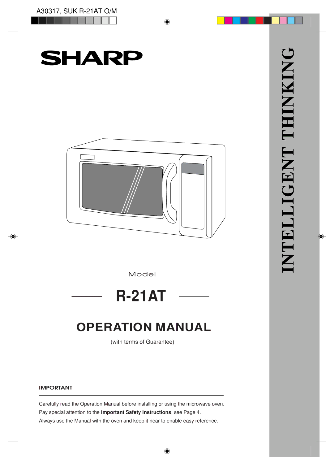 Sharp R-21AT operation manual Intelligent Thinking 