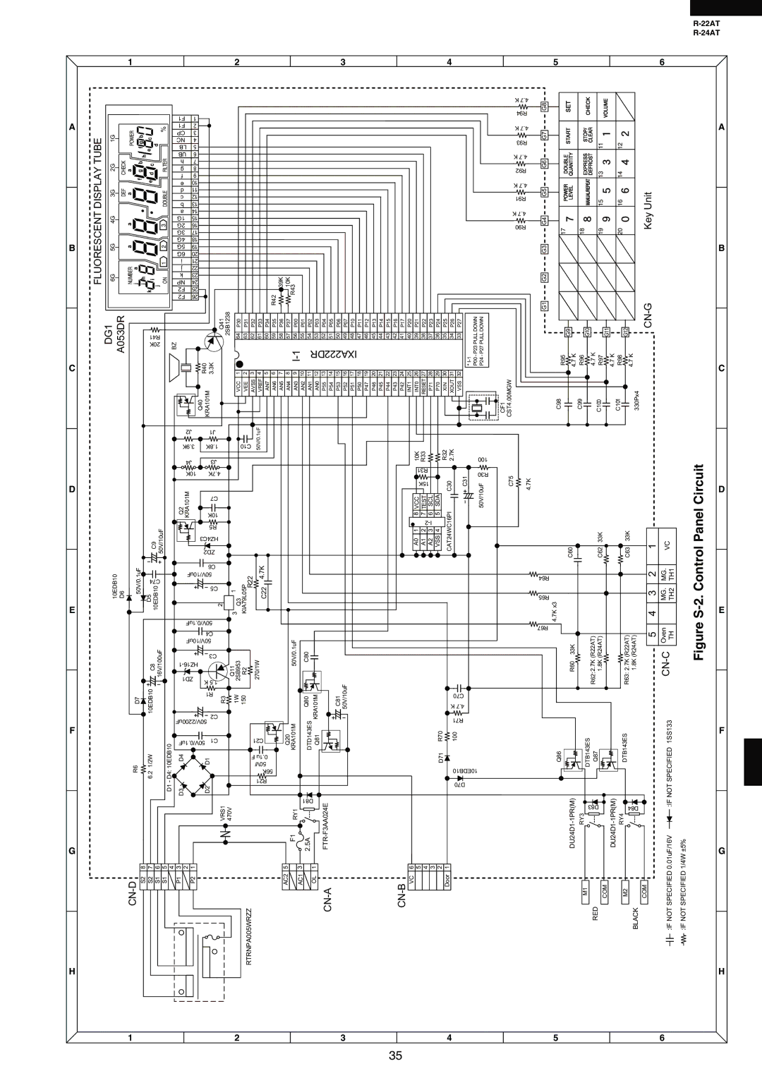 Sharp R-22AT, R-24AT service manual PanelCircuit, DG1 