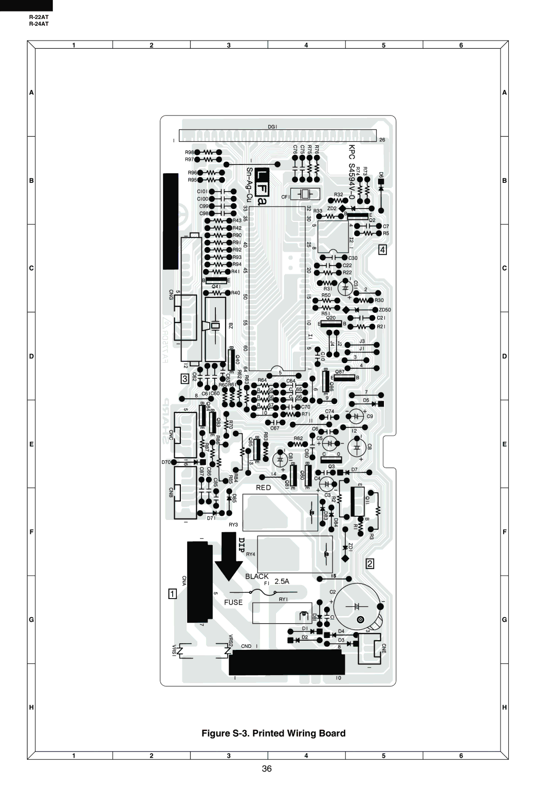 Sharp R-24AT, R-22AT service manual Figure S-3. Printed Wiring Board 