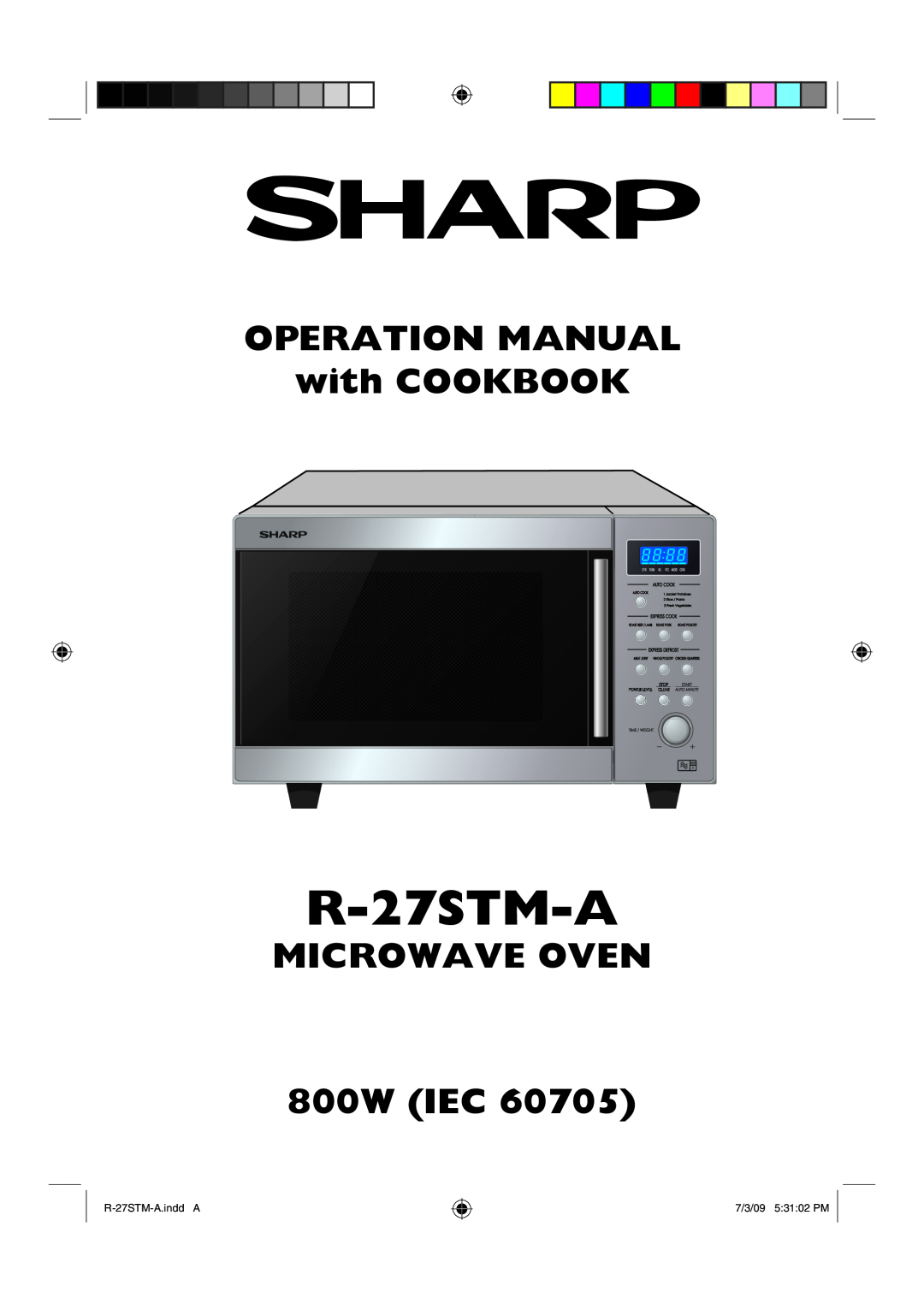 Sharp manual MICROWAVE OVEN 800W IEC, R-27STM-A.indd A, 7/3/09 53102 PM 