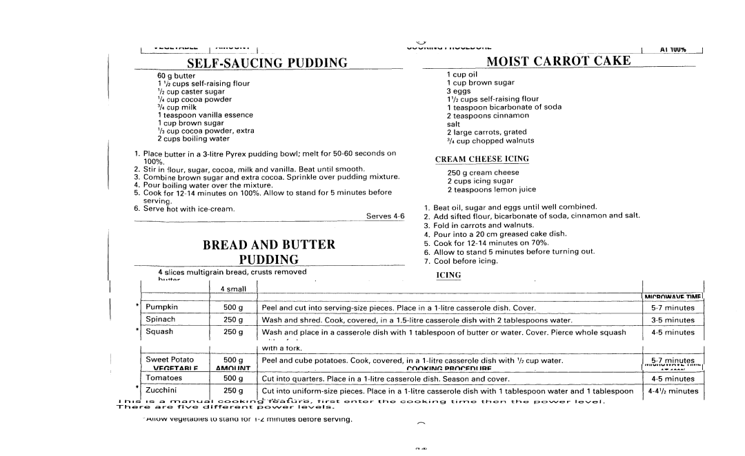 Sharp R-2V58 specifications Chocolate SELF-SAUCINGPUDDING 