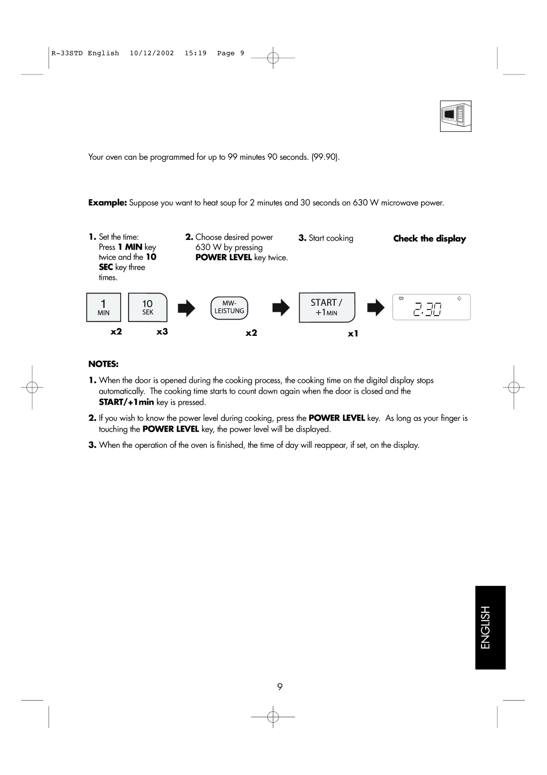 Sharp R-33STD operation manual Microwave Cooking 