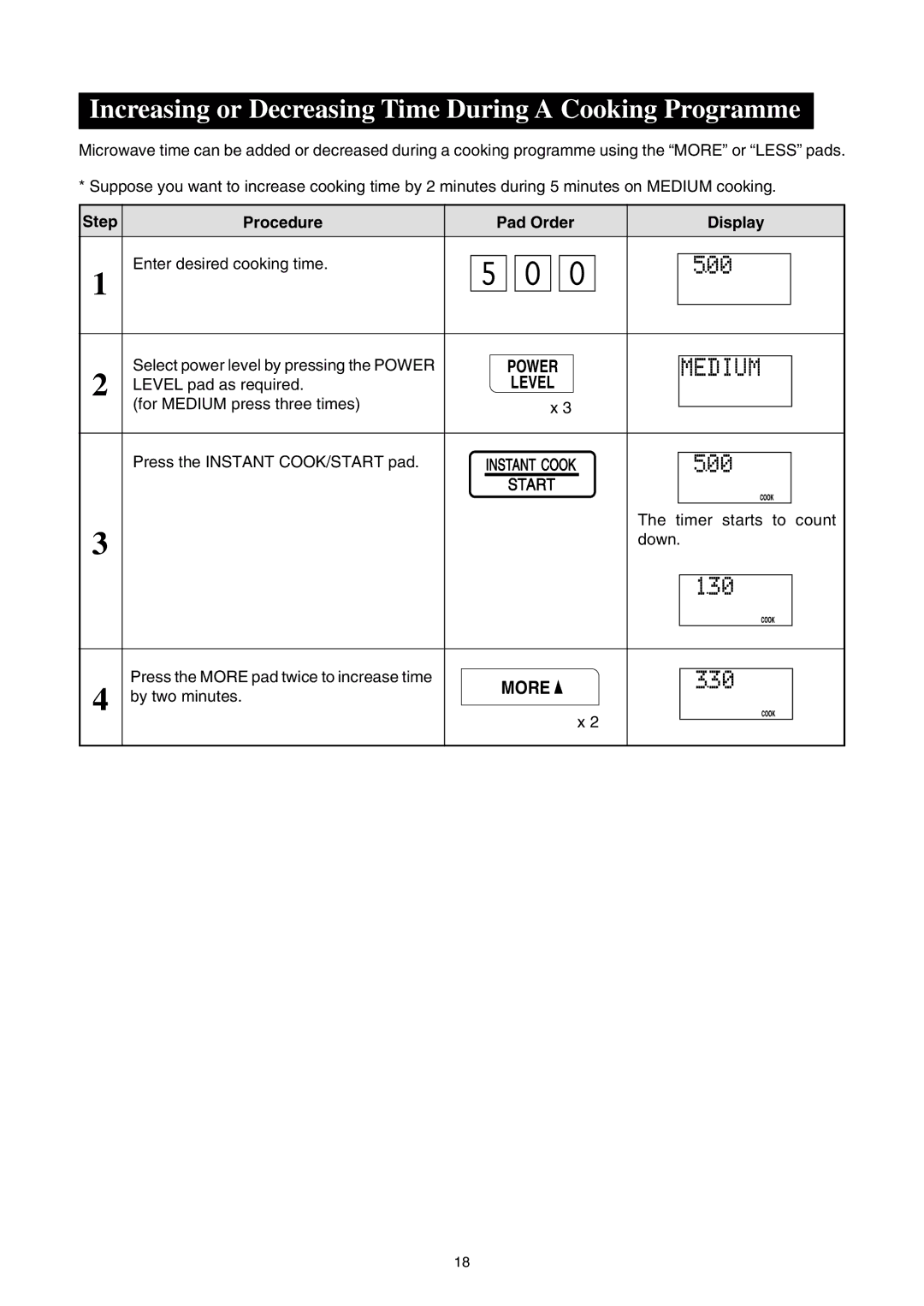 Sharp R-350E operation manual Increasing or Decreasing Time During a Cooking Programme, D I U M 