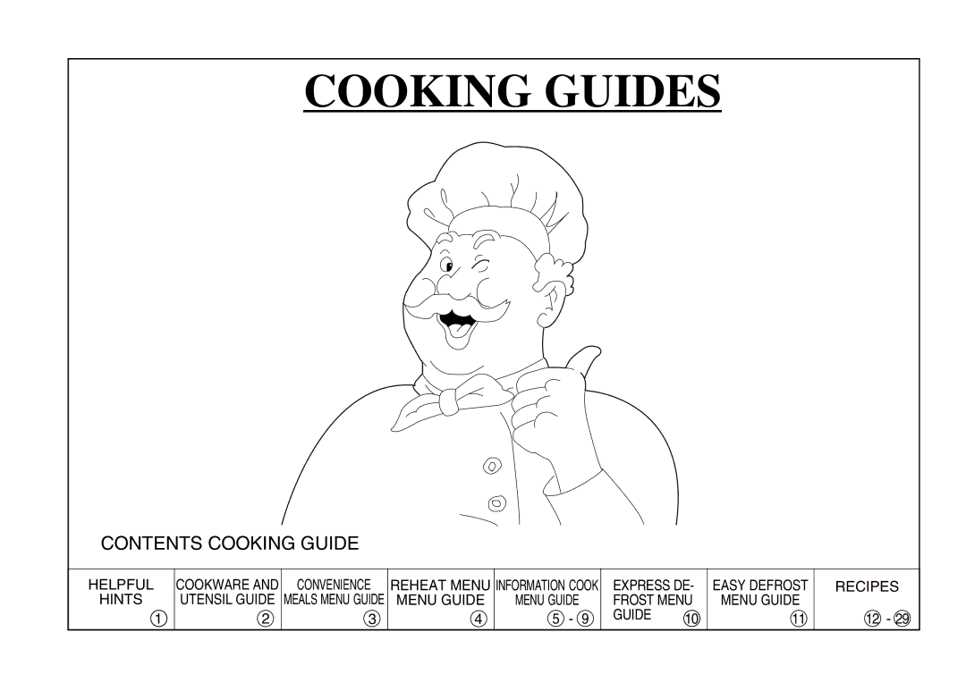 Sharp R-350E operation manual Cooking Guides 