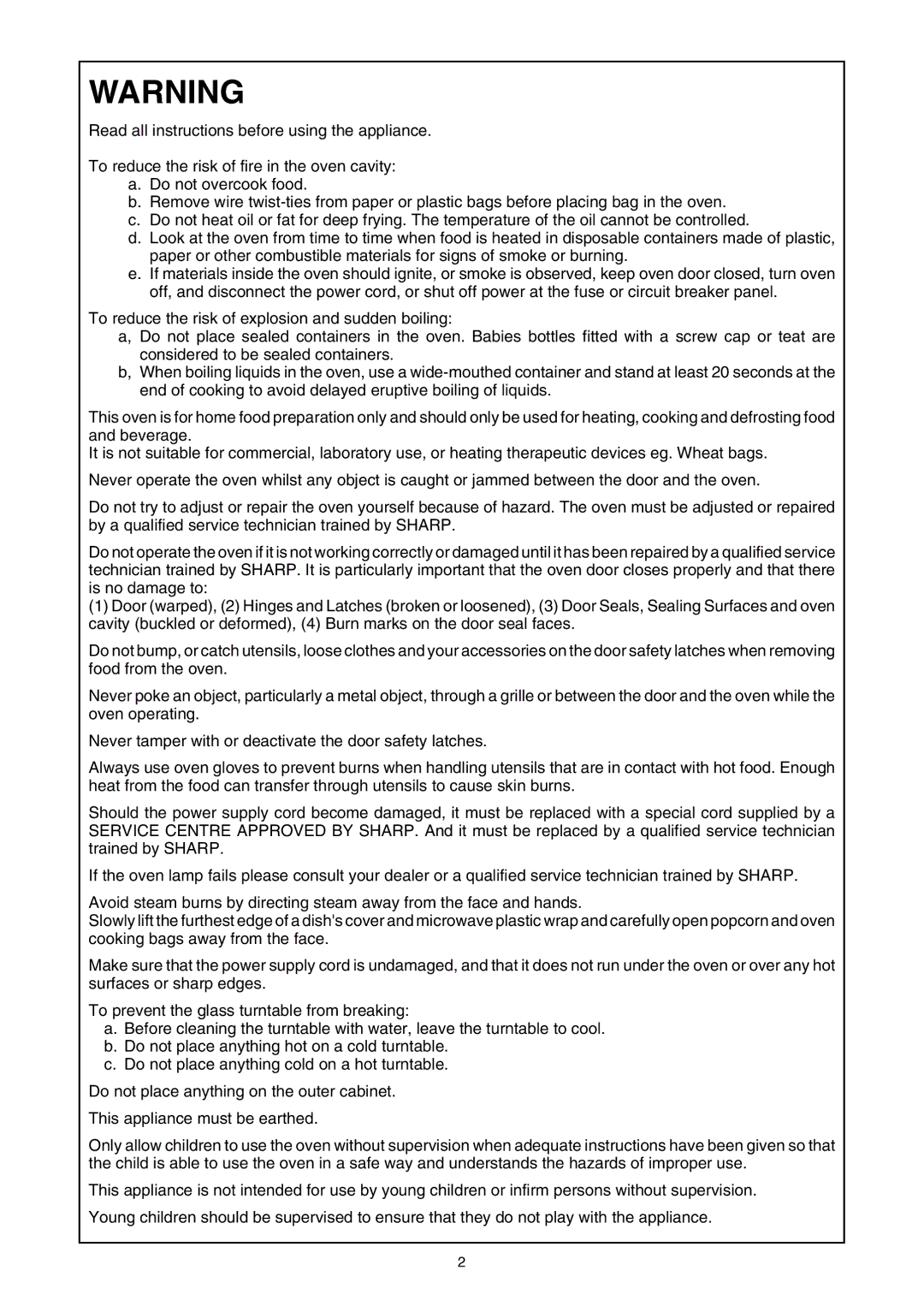 Sharp R-350E operation manual 