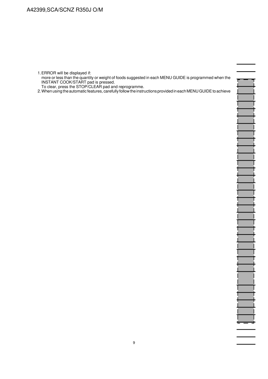 Sharp R-350J operation manual Automatic Operations 