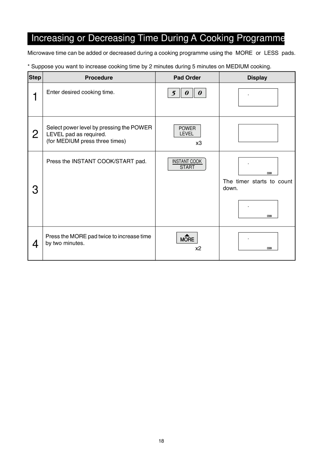 Sharp R-380D manual Increasing or Decreasing Time During a Cooking Programme, D I U M 