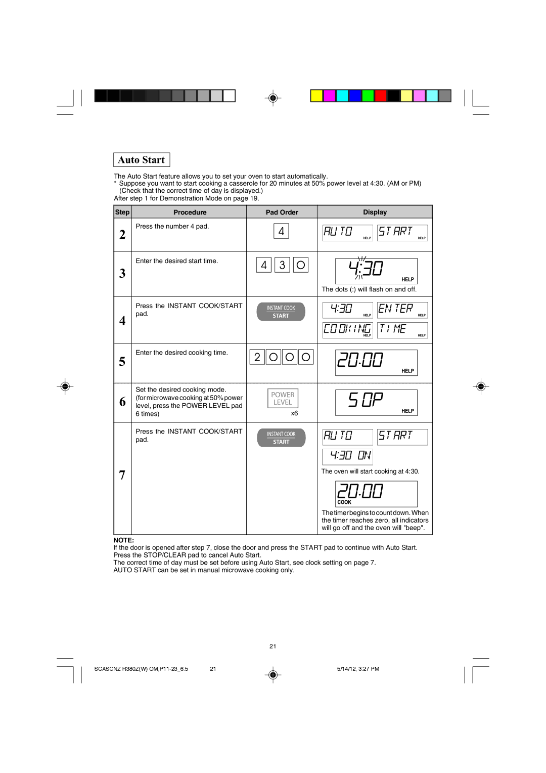 Sharp R-380Z(W) Timer begins to count down. When, Timer reaches zero, all indicators, Will go off and the oven will beep 