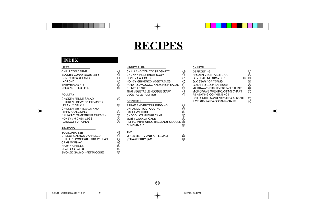 Sharp R-380Z(W) operation manual Recipes, Reheating Convenience 