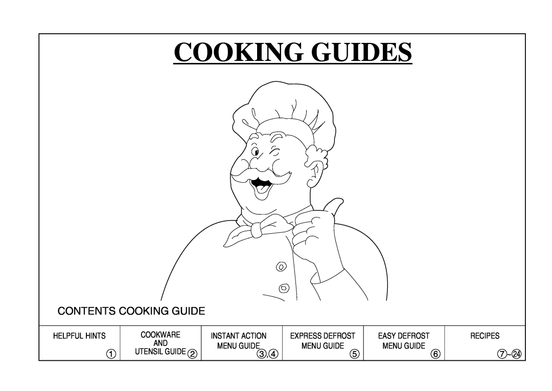Sharp R-395F(S), R-330F J operation manual Cooking Guides, Contents Cooking Guide 