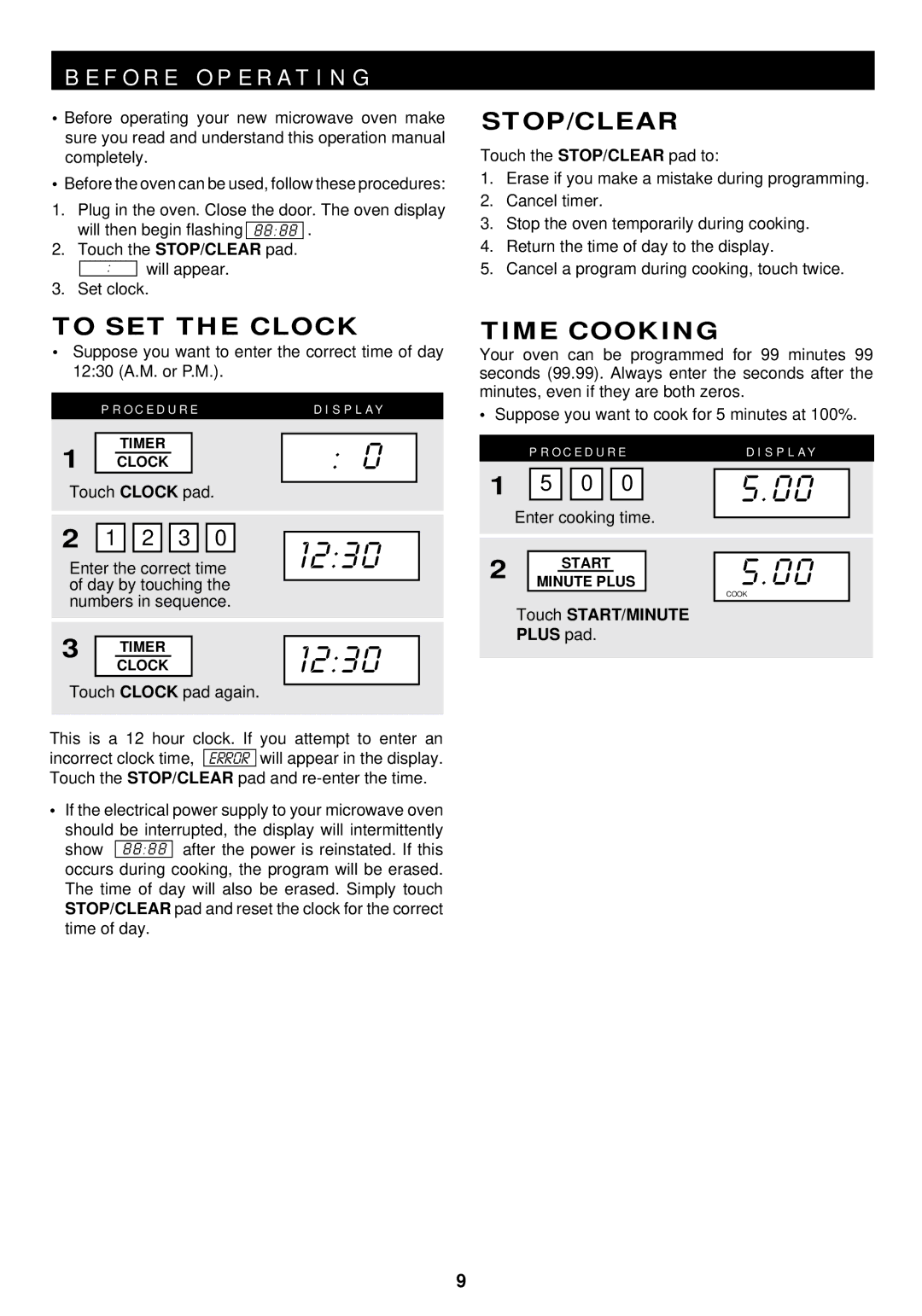 Sharp R-510F, R-410F warranty F O R E O P E R a T I N G, Stop/Clear, To SET the Clock, Time Cooking, S P L a Y 