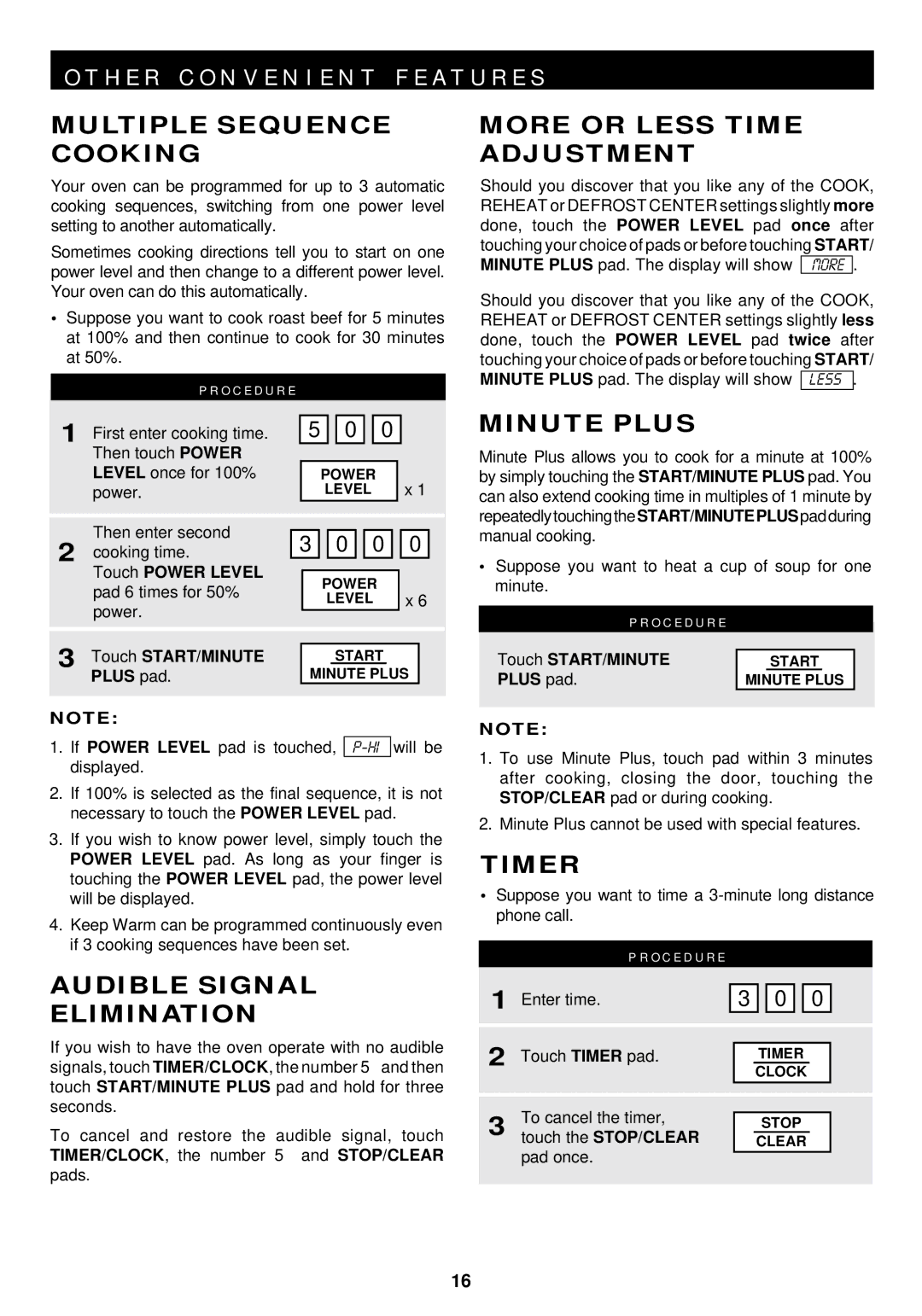 Sharp R-410F, R-510F warranty H E R C O N V E N I E N T F E a T U R E S 