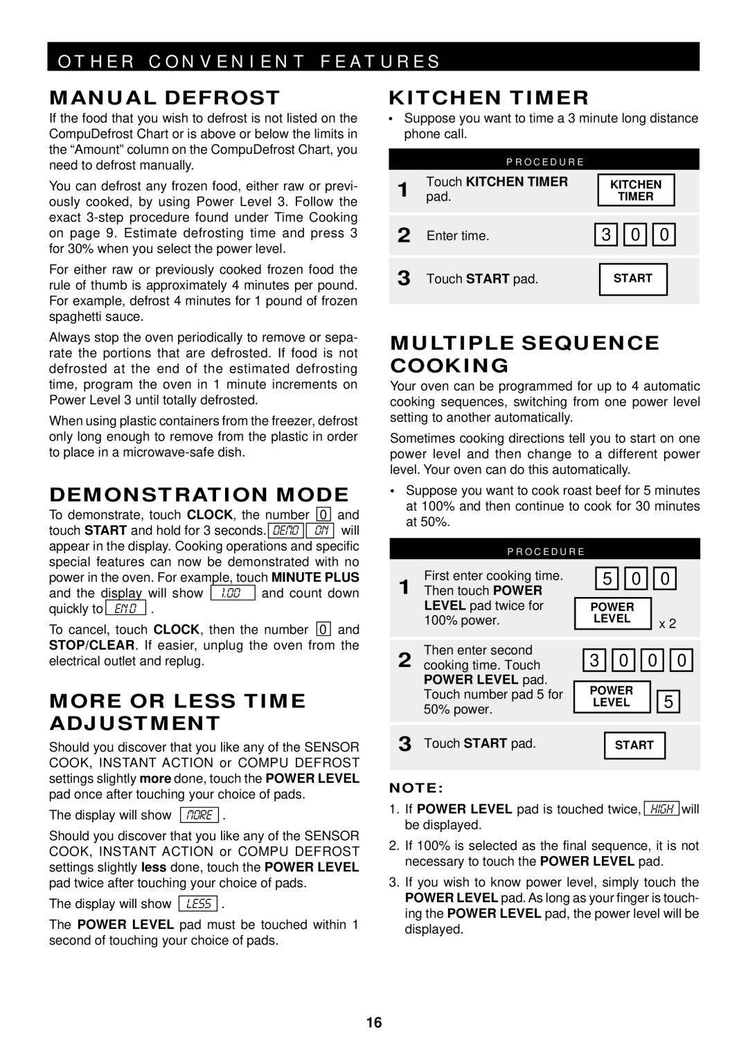 Sharp R-420D, R-520D operation manual H E R C O N V E N I E N T F E a T U R E S 