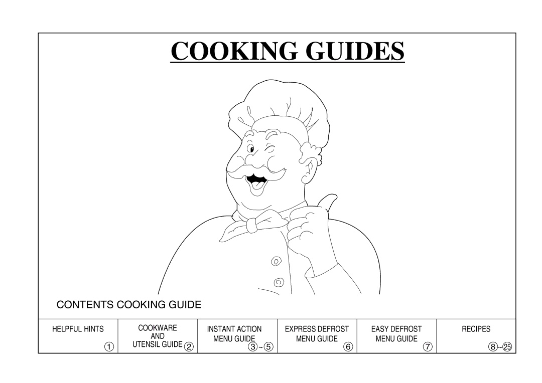 Sharp R-520E manual Cooking Guides 