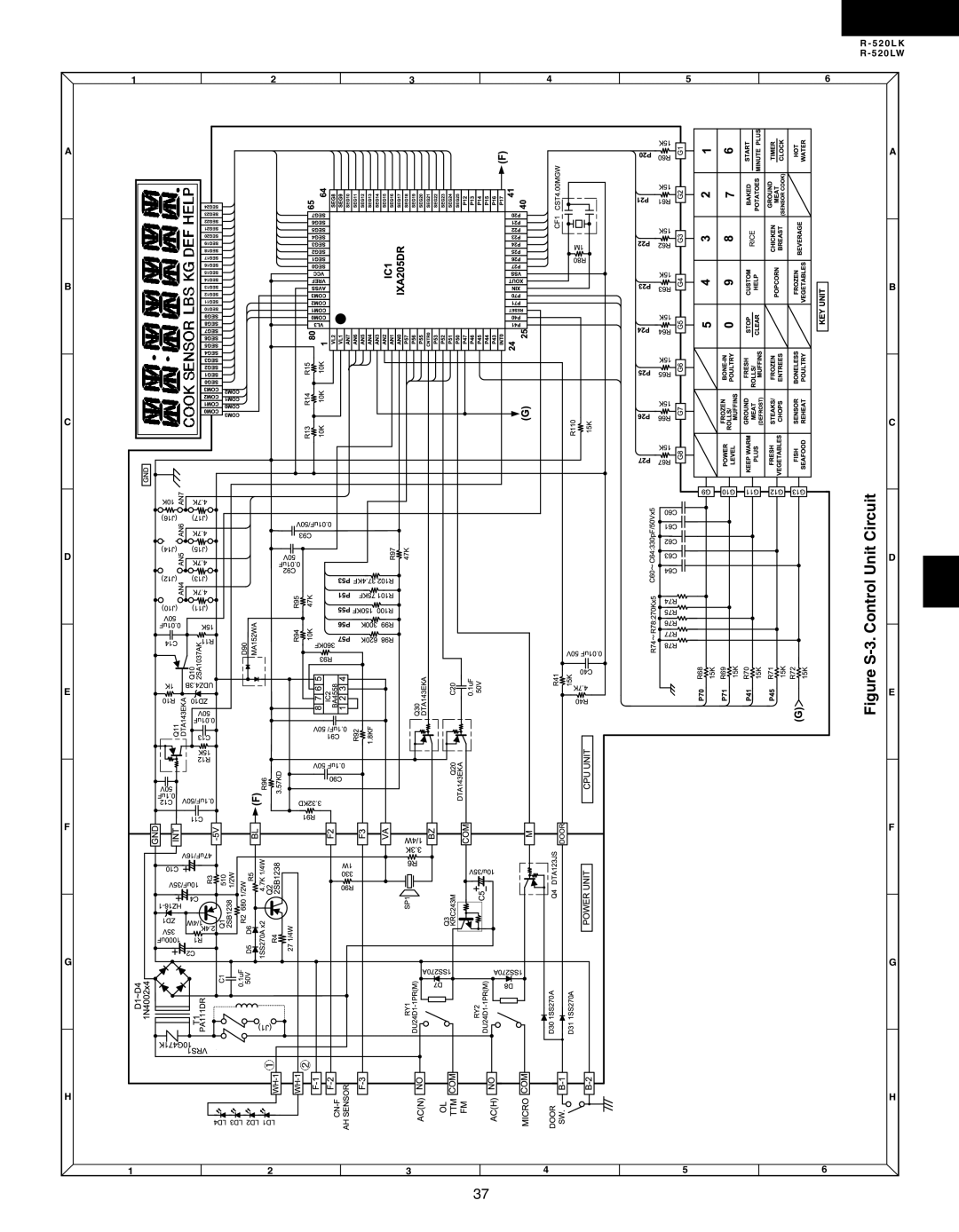 Sharp R-520LK, R-520LW service manual Circuit Control Unit 