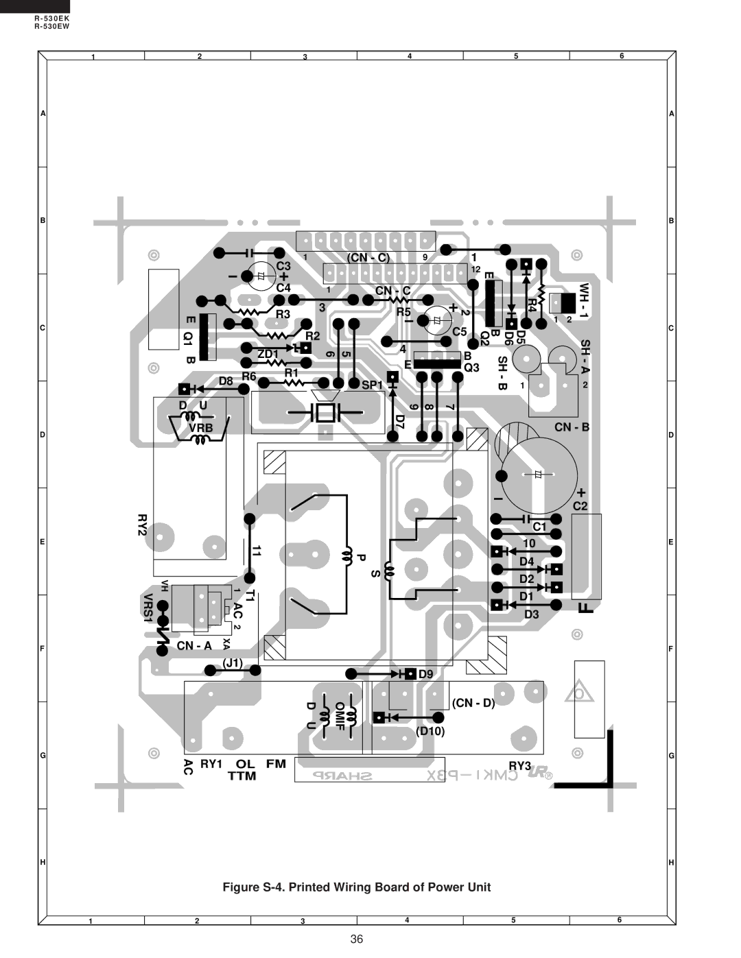 Sharp R-530EK service manual ZD1, SP1 VRB, RY2, RY1 RY3 TTM 