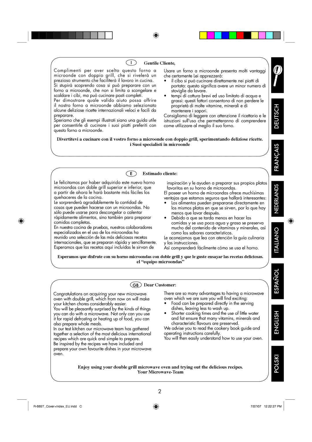 Sharp R-68ST manual Français 