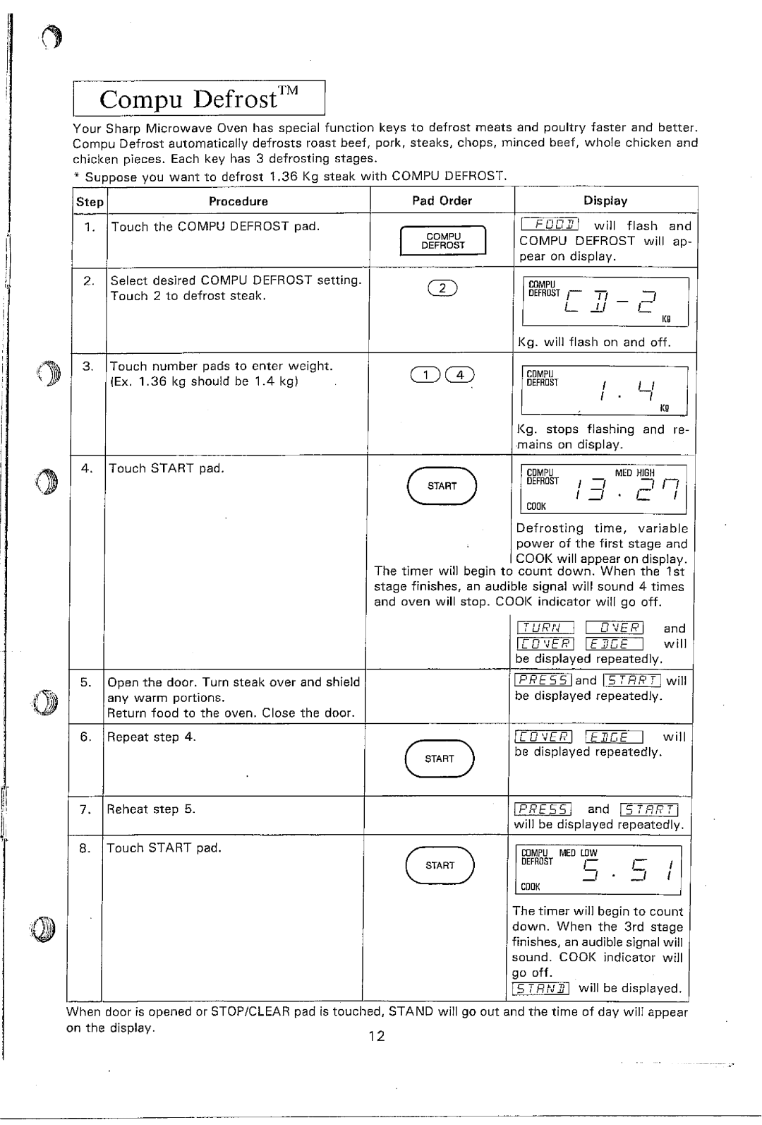 Sharp R-7370 manual 