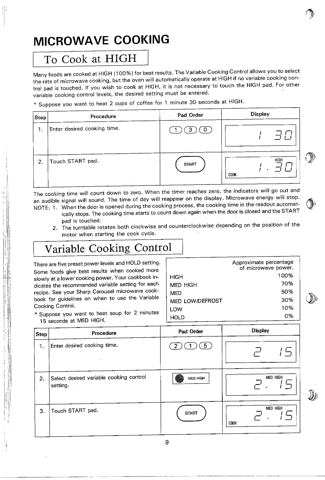 Sharp R-7370 manual 