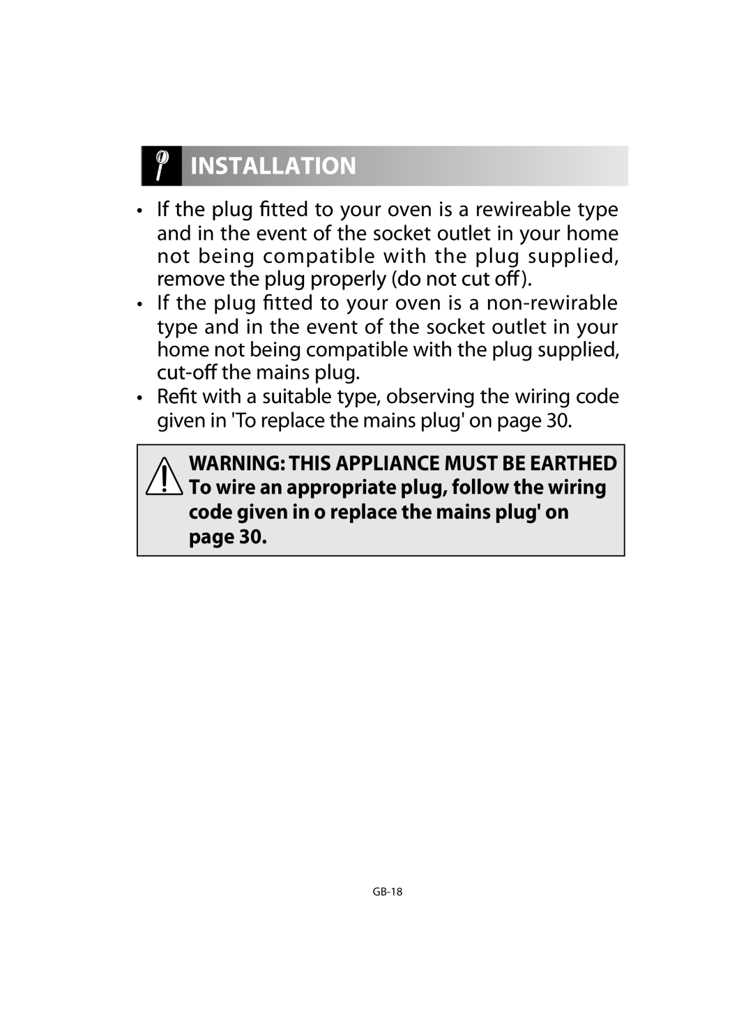 Sharp R-92STM operation manual GB-18 