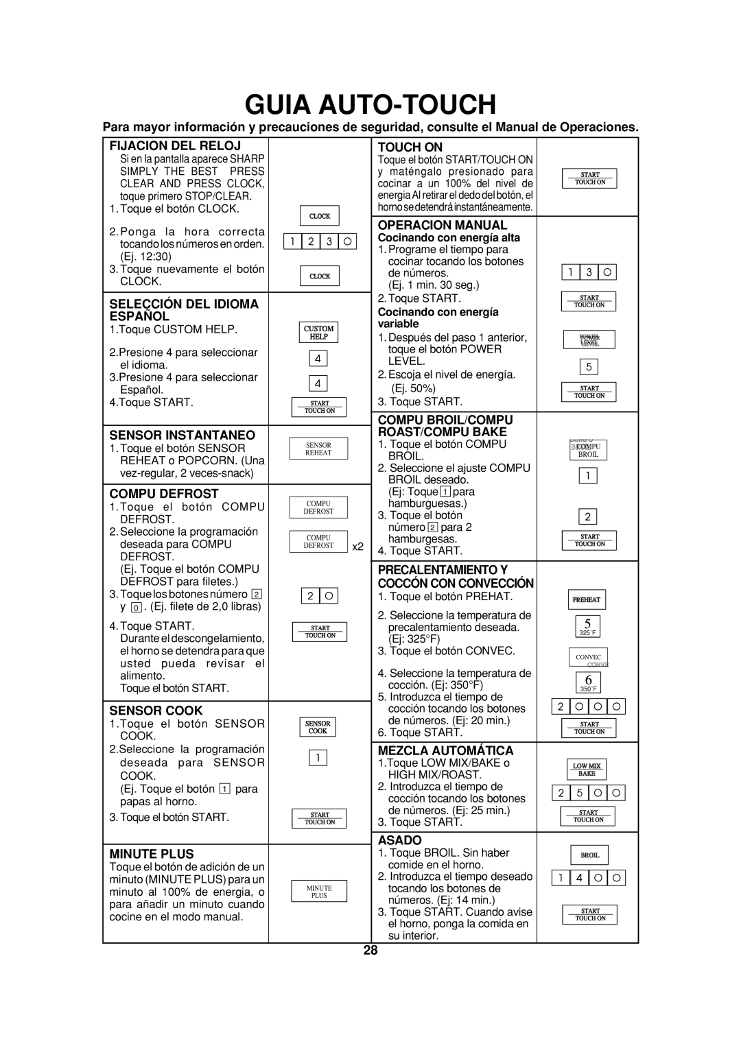 Sharp R-930AK, R-930AW, R-930CS operation manual Cocinando con energía alta, Cocinando con energía Variable 