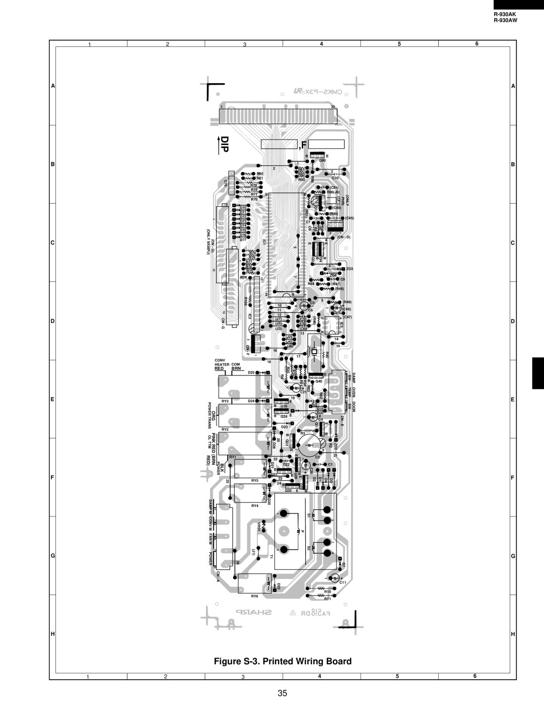 Sharp R-930AW service manual Dip 