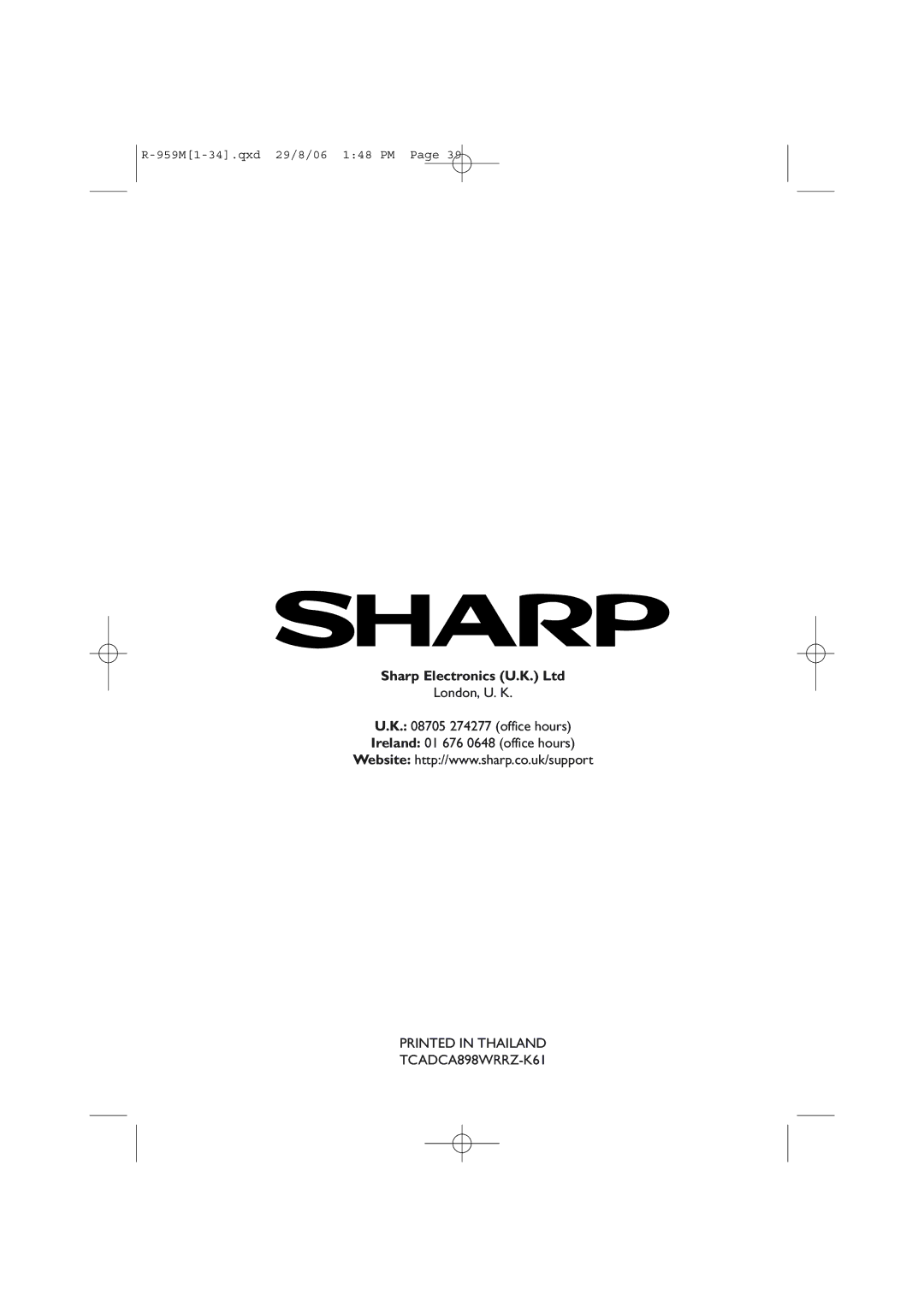 Sharp R-959M, R-98STM-A operation manual 959M1-34.qxd 29/8/06 148 PM 