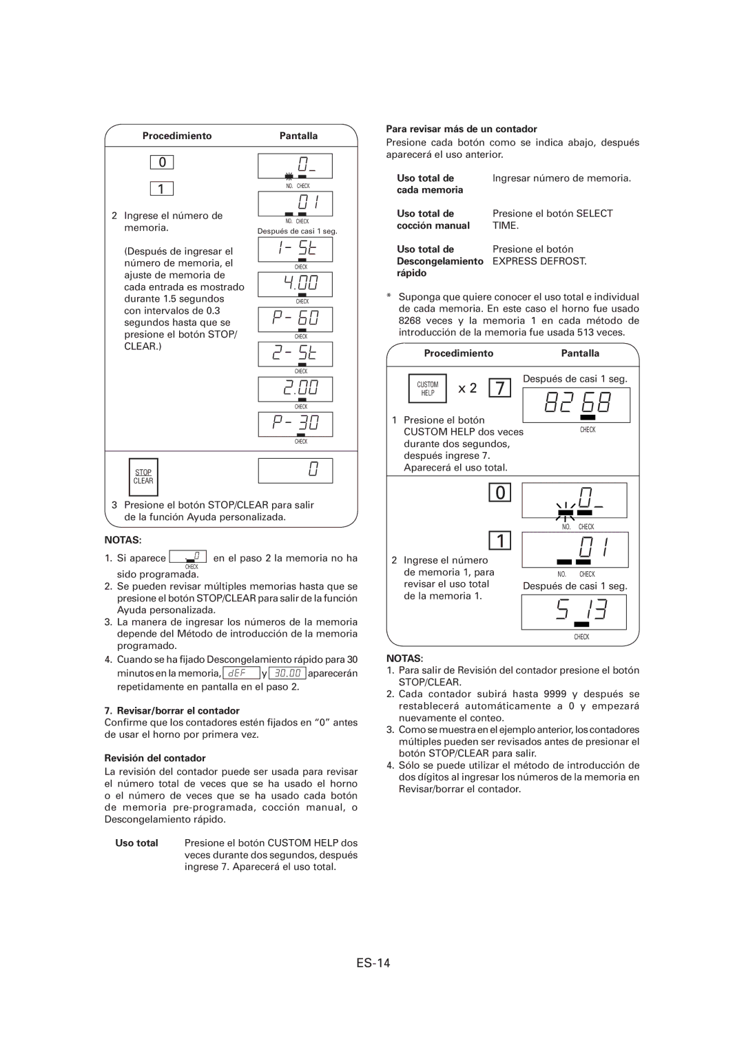 Sharp R-CD1200M, CD1800M, CD2200M operation manual ES-14 