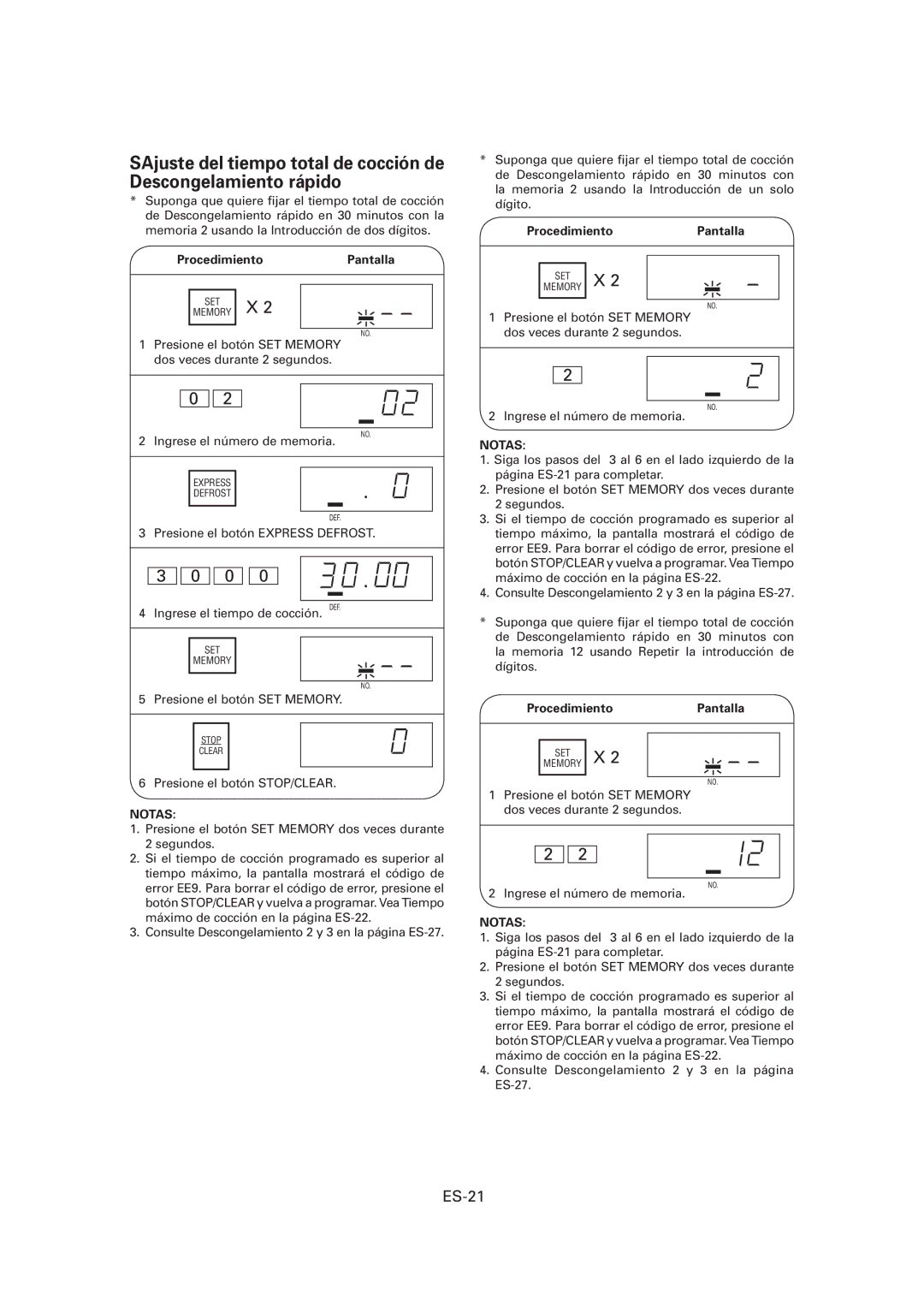 Sharp CD1800M, R-CD1200M, CD2200M operation manual ES-21 