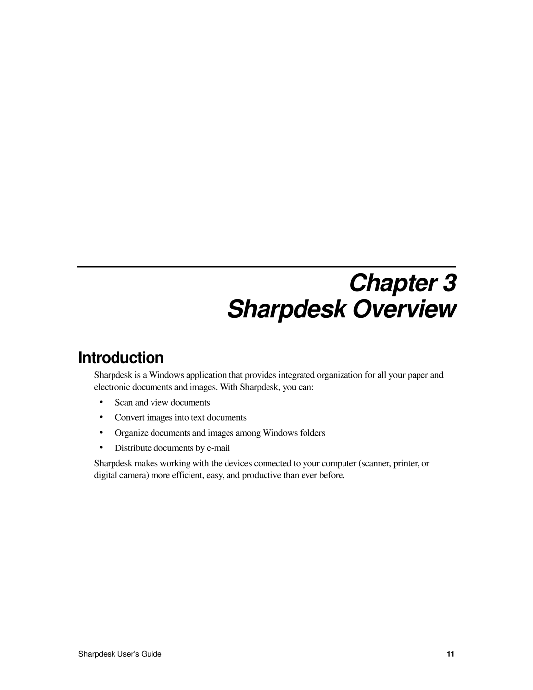 Sharp R2.7 manual Chapter Sharpdesk Overview, Introduction 