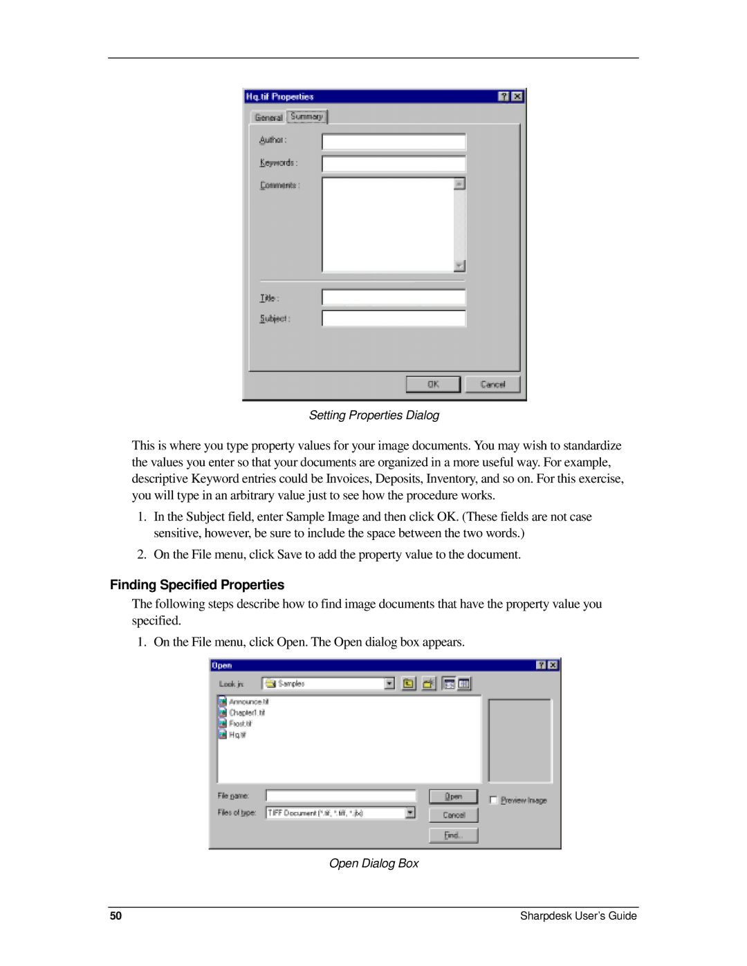 Sharp R2.7 manual Finding Specified Properties 