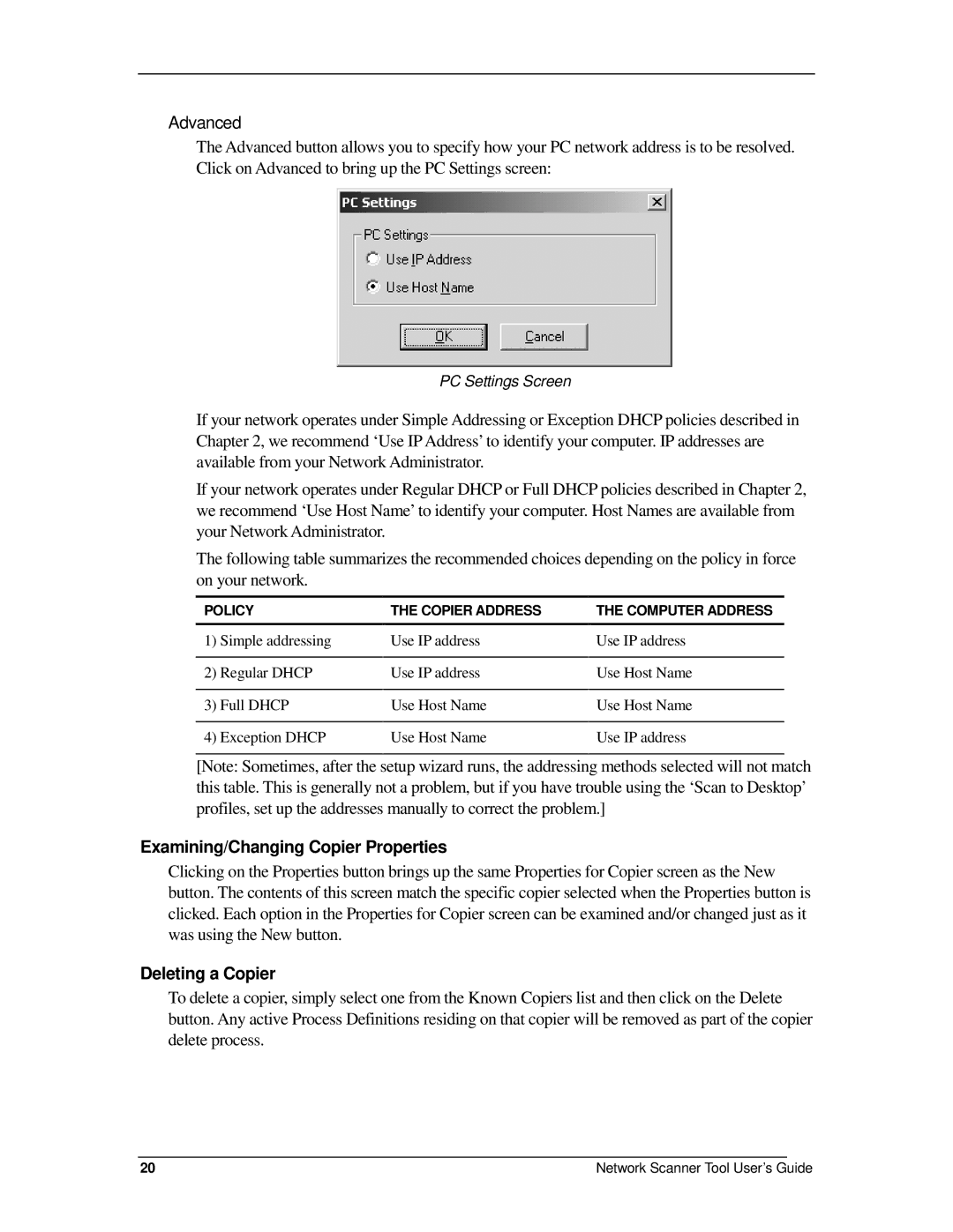 Sharp R2.7 manual Examining/Changing Copier Properties, Deleting a Copier 