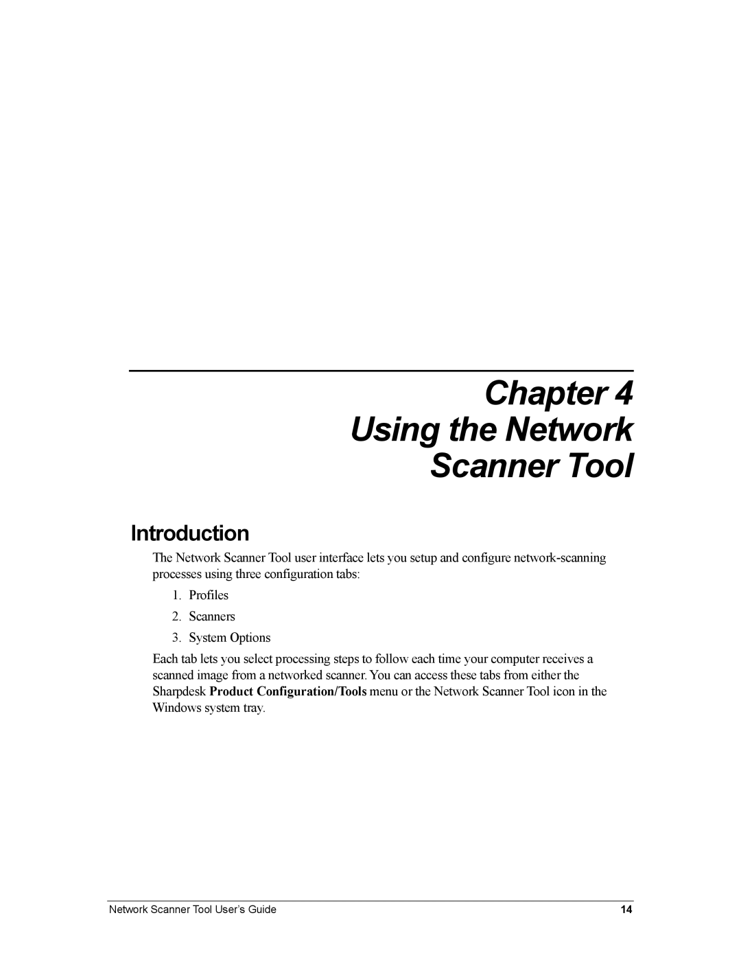 Sharp R3.1 manual Chapter Using the Network Scanner Tool 