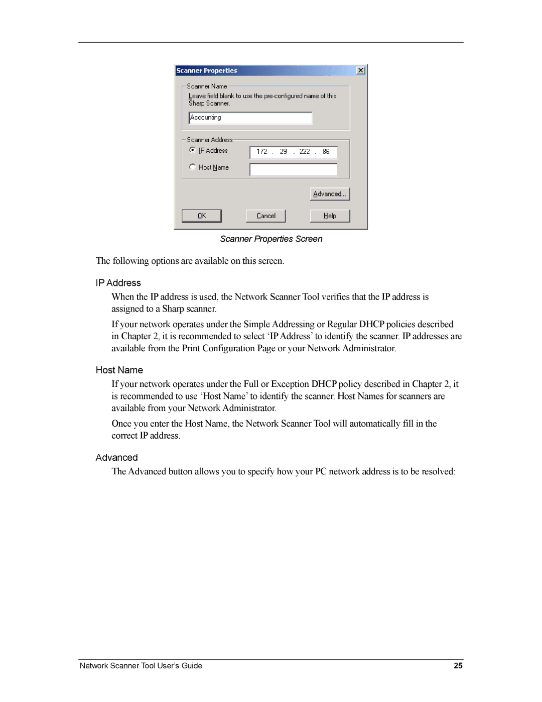 Sharp R3.1 manual IP Address 