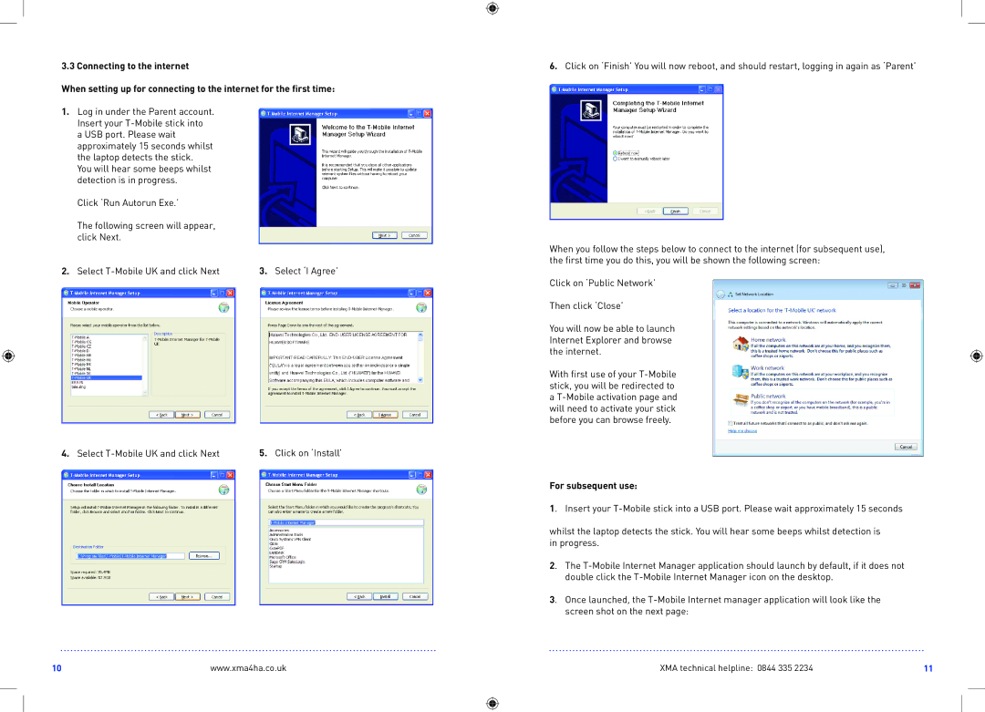 Sharp R519 manual Connecting to the internet, For subsequent use 