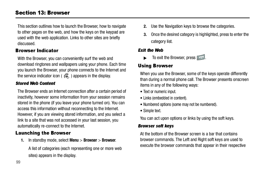 Sharp R520_CJ16_MM_111009_F4 user manual Browser Indicator, Launching the Browser, Using Browser 